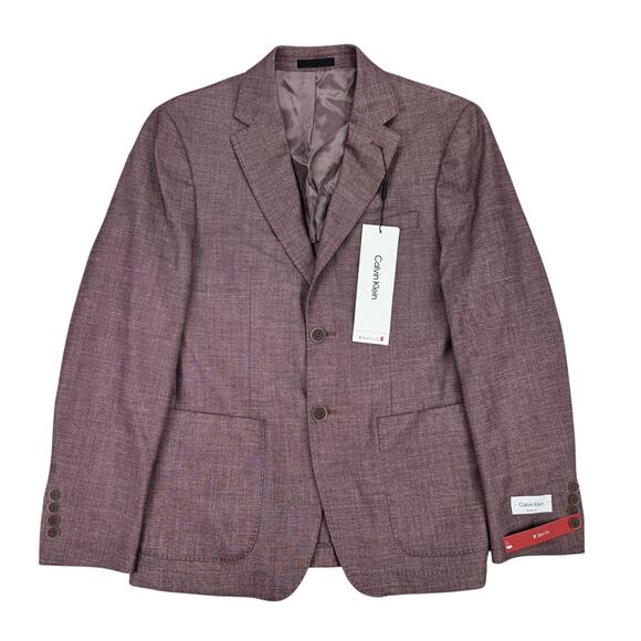 Calvin Klein Other - Calvin Klein Mens X Slim Fit Soft Solid Sport Coat Raspberry Red 38S